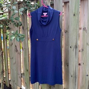 Lilly Pulitzer navy blue sheath dress size small